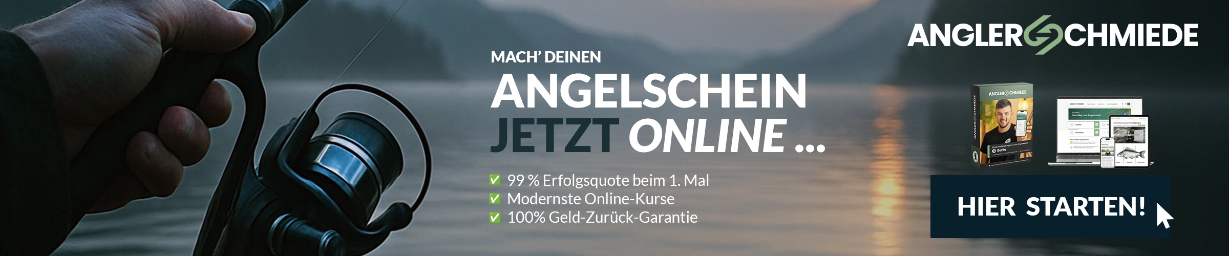 Anglerschmiede Angelschule 2400x500